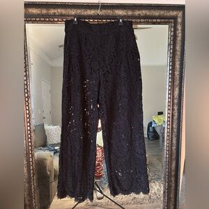 Fashion To Figure Elegant Black Lace Pants
